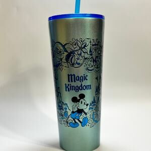 Disney Magic Kingdom‎ Starbucks Mickey Stainless Steel Tumbler w Straw